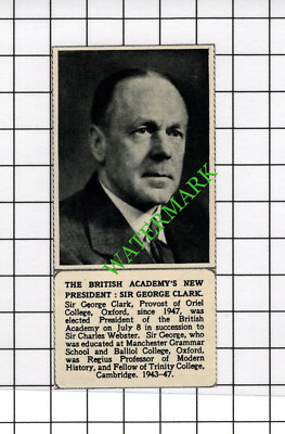 Sir George Clark British Academy - 1951 KLEINER Steckling