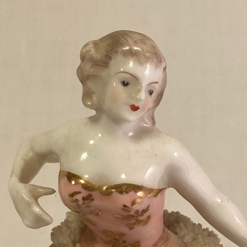 Bone China BALLERINA Figuren Spaghetti Tutus & Goldrand, Japan Vintage 50er 5" - Bild 6 von 10