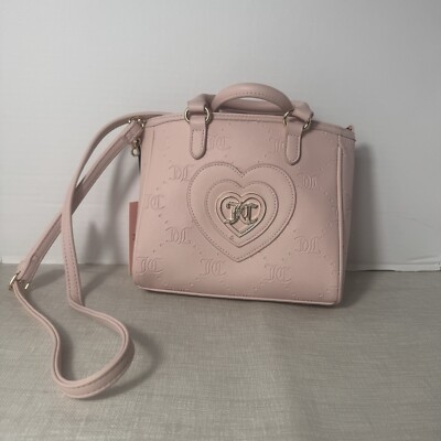 JUICY COUTURE Bag / Purse - Only You N Me Heart Crossbody - Pink Clay Brand New