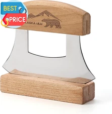 5Inch Alaskan Mezzaluna Ulu Salad Veggies Rocker Chopper Slicer Cutter New