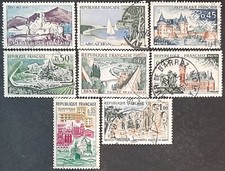1311 1312 1313 1314 1315 1316 1317 1318 , 8 valeurs Série Touristique 1961 Obli.