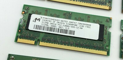 512MB PC2-5300s PC5300 DDR2 667Mhz 2Rx16 8 SoDimm 200pin Laptop