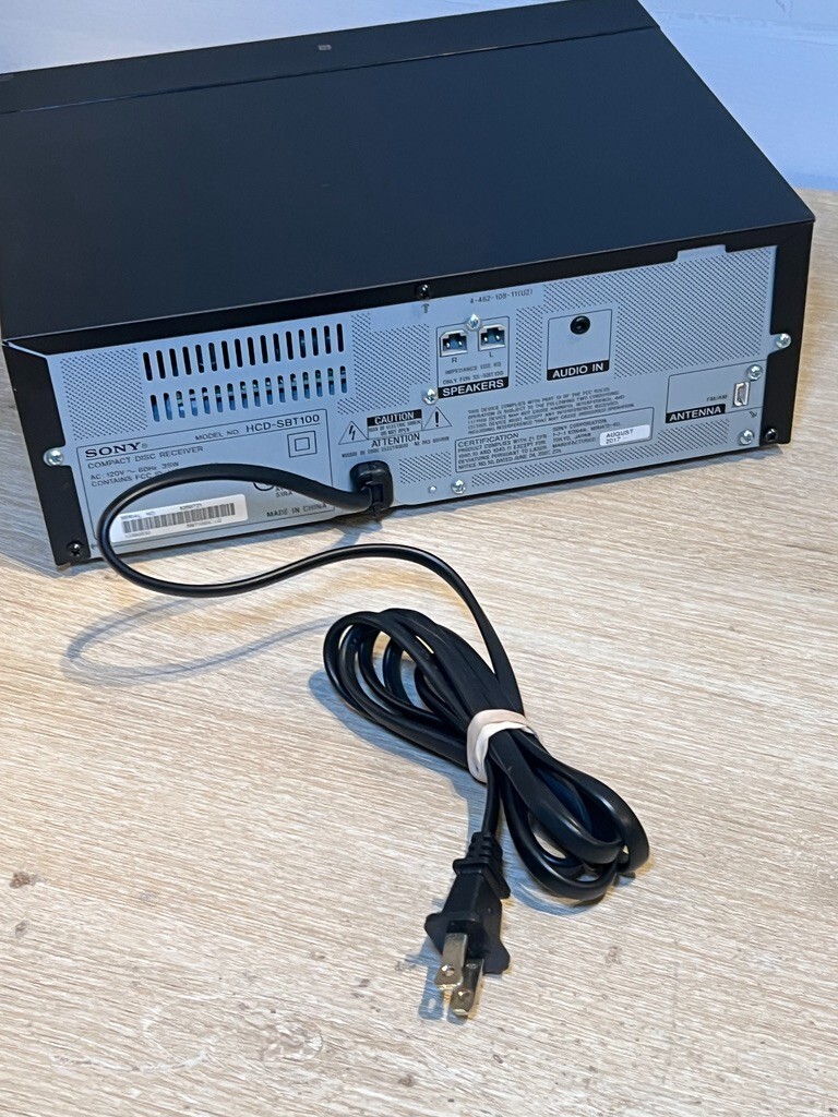 Sony Home Audio System CMTSBT100 Receiver CD Bluetooth Aux w/ Remote