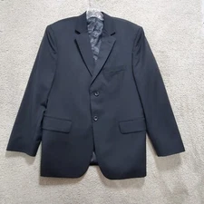 Pronto Uomo Blazer Mens 40 Short Black Wool Single Breasted Formal Office Dressy