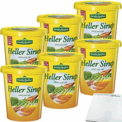 Grafschafter Heller Sirup Sonnenklar mild fein und süss 6x450g Packung usy Block