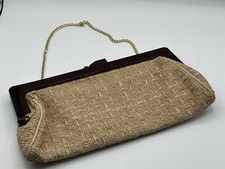 1960's Vintage Lucite and Straw Handbag