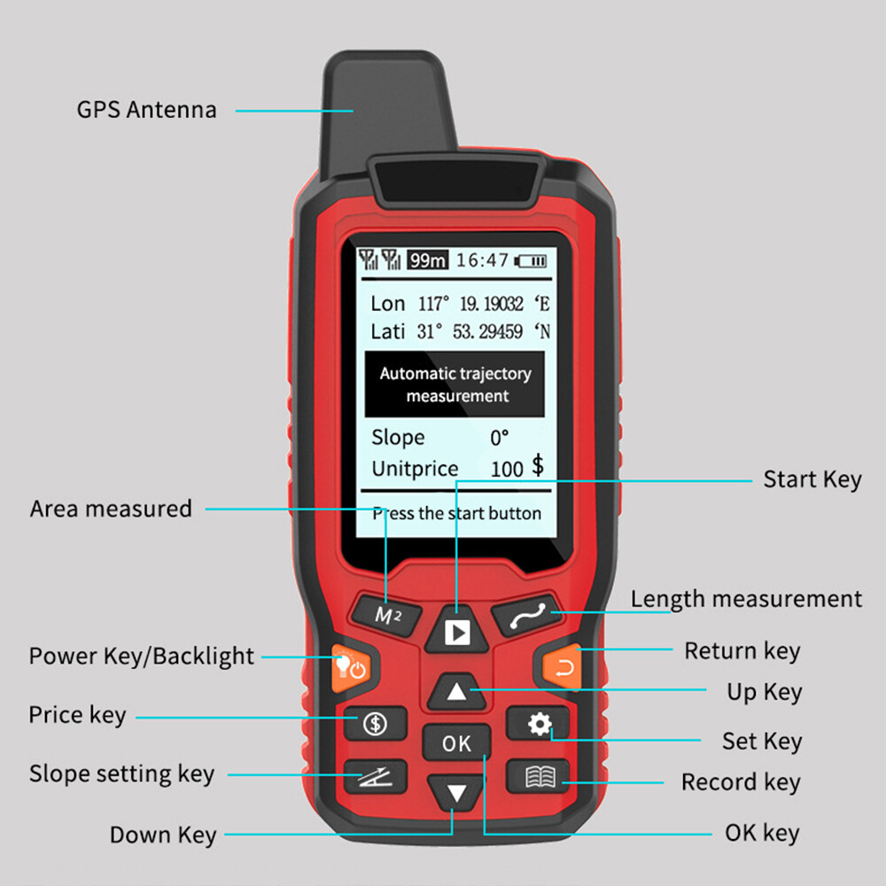 Land Area Measure USB Navigation Track Area Calculation