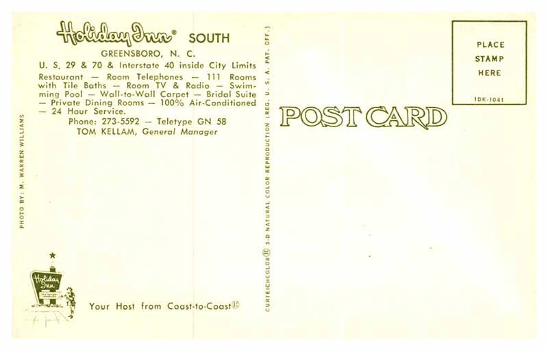 Postcard RESTAURANT SCENE Greensboro North Carolina NC 10/19 AQ3954 eBay