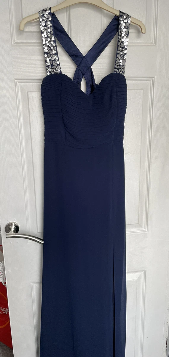 Lipsy navy shop long dress