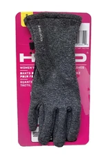 Head Women's Touchscreen Stretch Fleece Running Gloves Grey