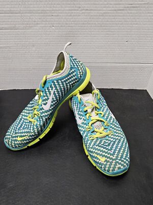 Size 9 - Nike Free 5.0 Trainer Fit 4 Print Turbo Green W