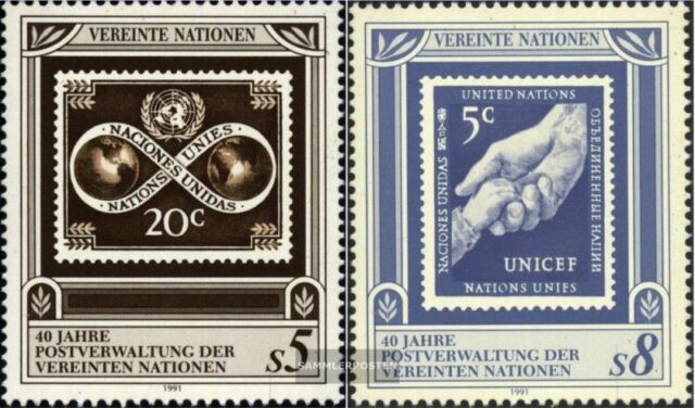 UNO-Wien 121-122 (kompl.Ausg.) postfrisch 1991 Postverwaltung