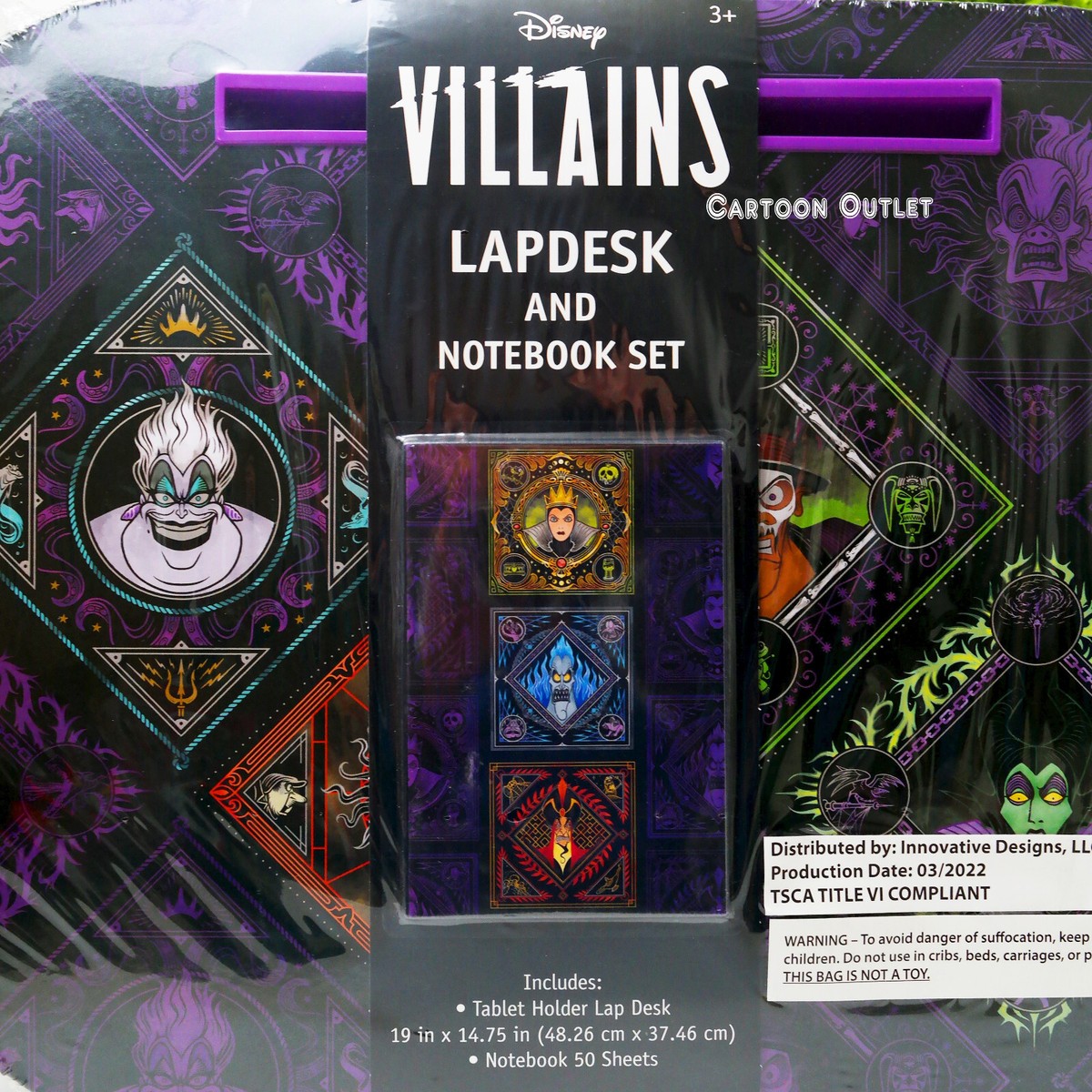 Disney Villains Tablet Holder Lap Desk & Notebook Set | Universal