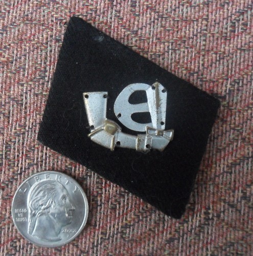 Original WWII Waffen Elite Estonian Volunteer Collar Insignia Rare Variant.