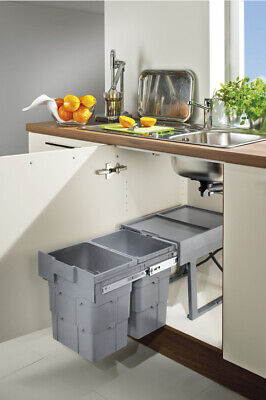 Under Sink Pull out Bin 2 x 16 L Kitchen 400 mm Cabinet EASYWASTE -  503.74.504 