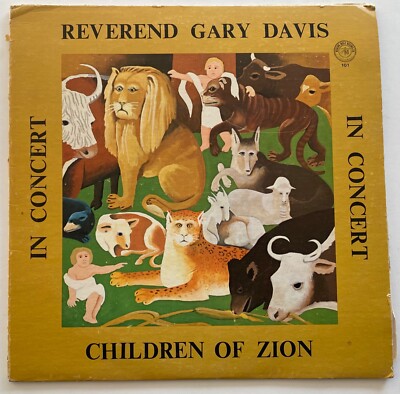 Reverend Gary Davis Children Of Zion  In Concert Vinyl LP Kicking Mule 1974