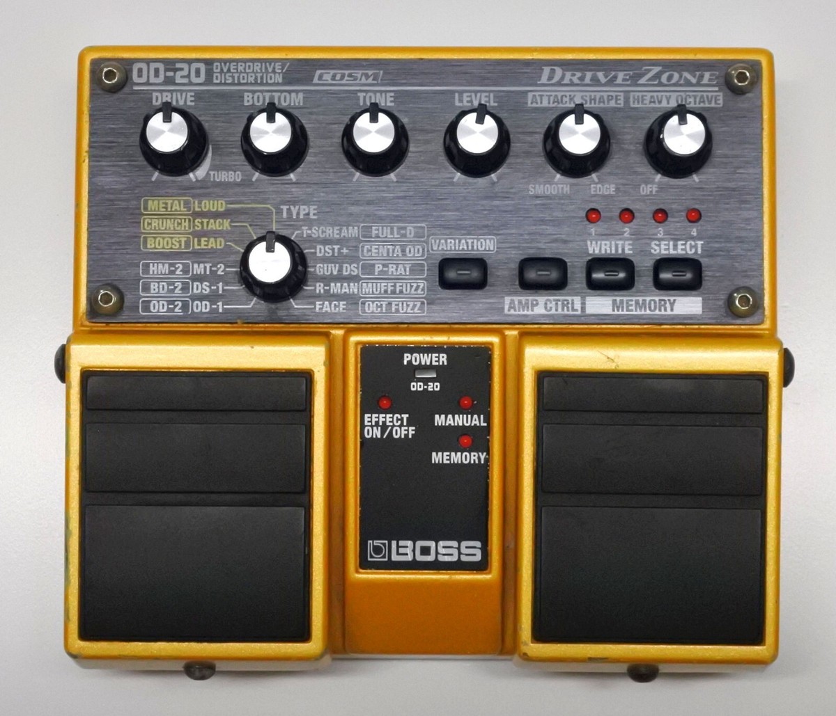 BOSS OD-20 Drive Zone Overdrive Distortion Guitar Effects Pedal