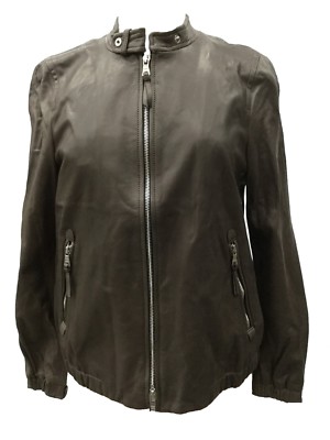 Coach Leather City Racer Jacket Women's Lined Full Zip, 84299