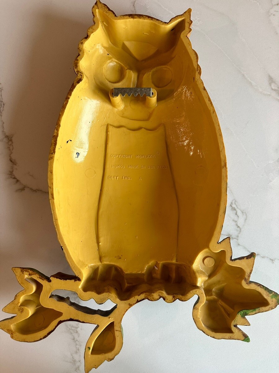 Vintage 70's Owl Wall Hanging Homco Decor Made in USA 13