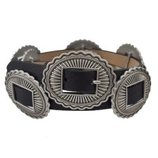 Western-Inspired Sliding Concho Belt fully packed concho 