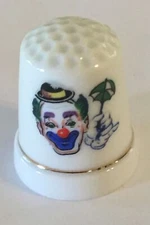 Clown Thimble Vintage Souvenir Collectible