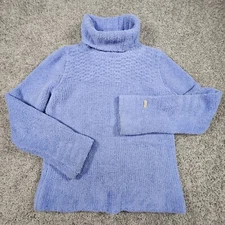 Columbia Sweater Womens Sz S Purple Soft Chenille Turtleneck Pullover Thick Warm