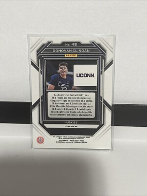2023-24 Panini Prizm Draft Picks - Green Prizm #48 Donovan Clingan