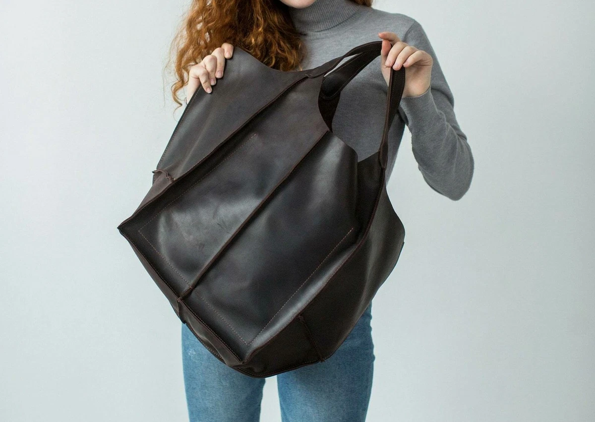 designer leather tote bag