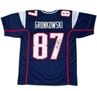 Rob Gronkowski Signed England Patriots Custom Football Jersey JSA & Player Cert