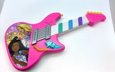 Barbie Rock Star Guitar Girl Toy Light Up Music Pink Girls Tested  Works