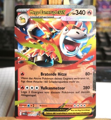 Mega-Camerupt ex 022/132 Double Rare | Mega Entwicklung | Deutsch | Near Mint