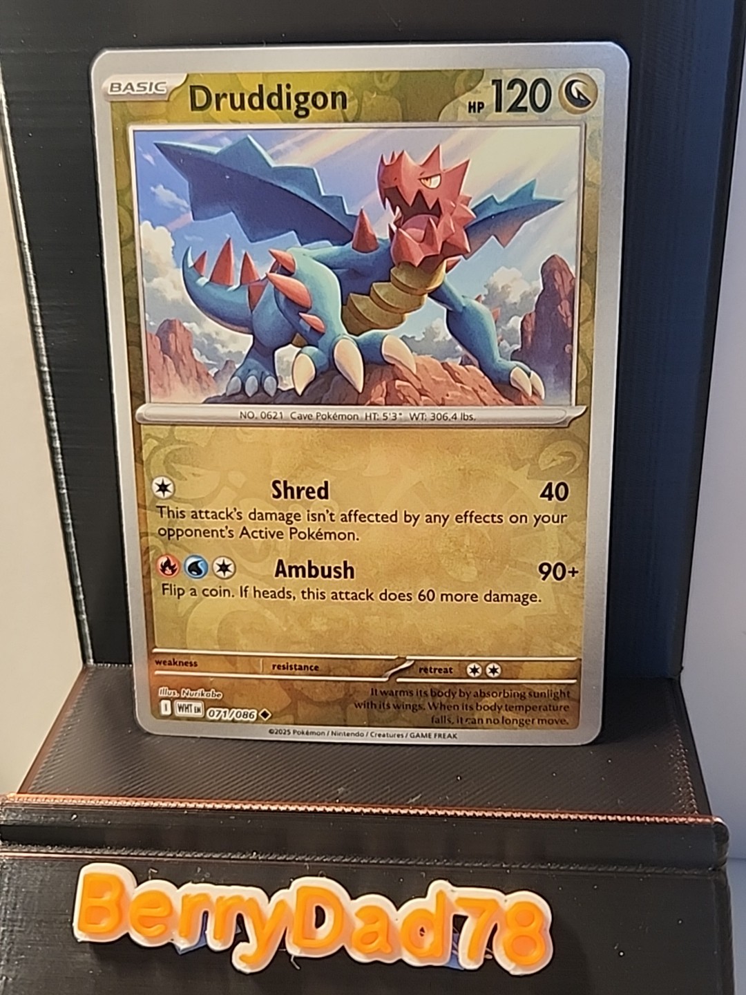 Druddigon 071/086 White Flare Reverse Holo Pokémon TCG NM