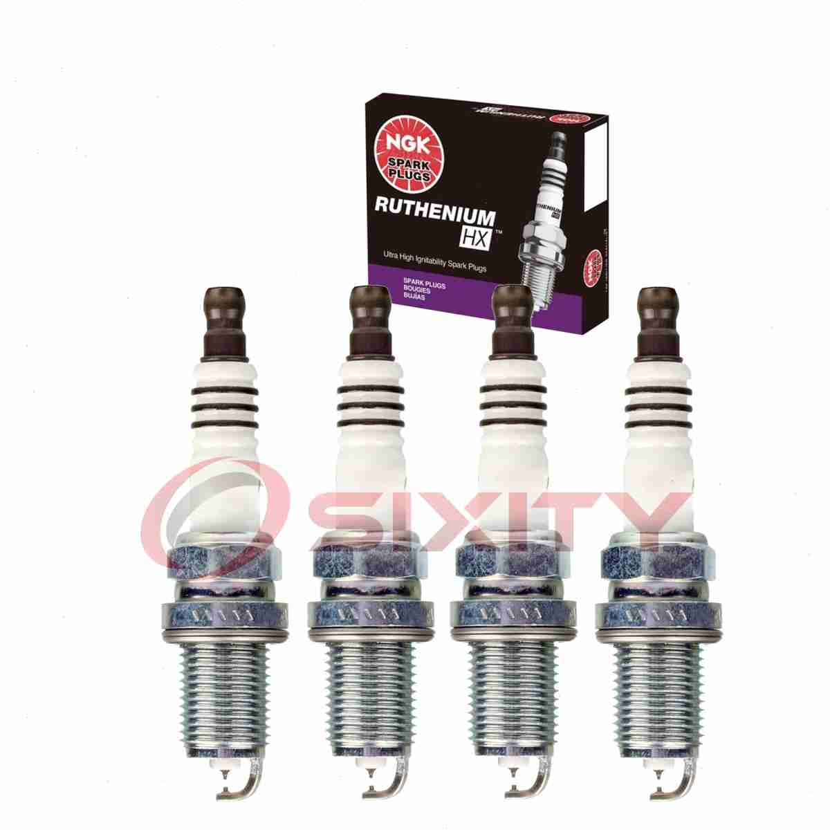 4 pcs NGK Ruthenium HX Spark Plugs for 2011-2015 Chevrolet Cruze 1.8L L4 - qo