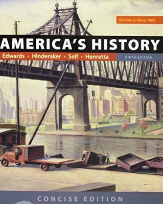 America's History: Concise Edition, Volume 2 - Paperback - GOOD