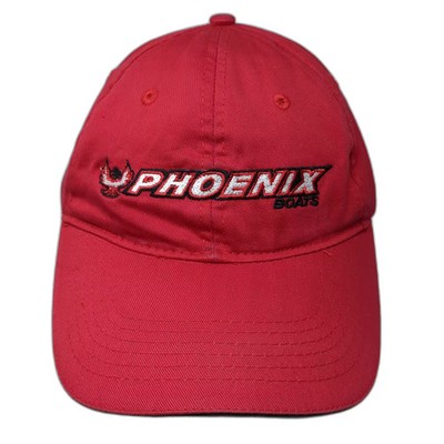 North End Phoenix Boats Baseball Cap Red Cotton Adjustable Slideback Hat