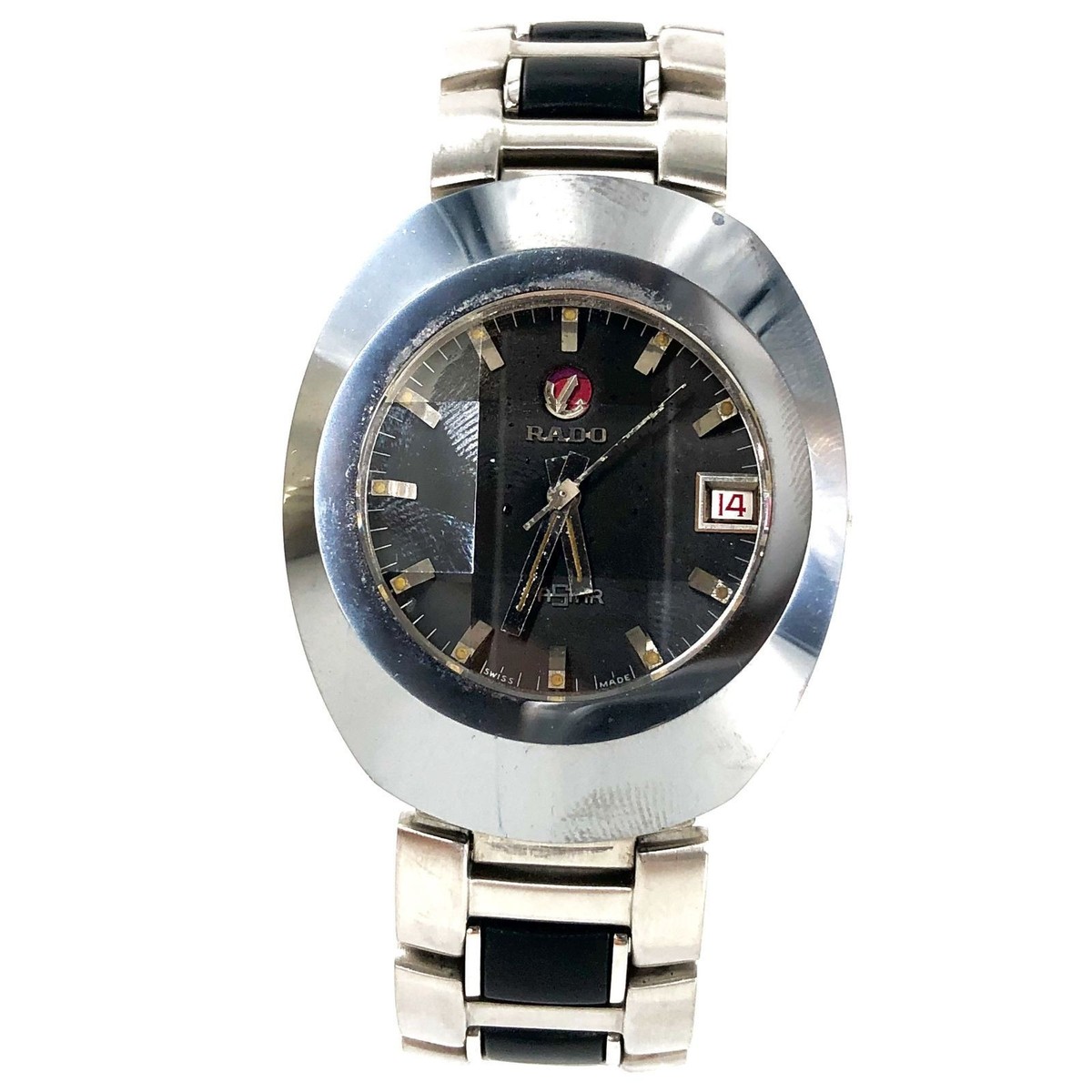Excellent ] Vintage RADO DiaStar Black Date Automatic Men's Watch
