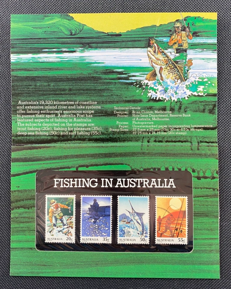 1979 Fishing In Australia Stamp Presentation POP Pack MNH Stamps - image 2 of 2