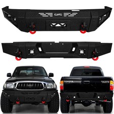 Vijay For 1995-2004 Toyota Tacoma Black Frontrear Bumper Wwinch Platelights