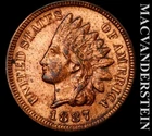 1887 Indian Head Cent - Scarce  High Grade  Lustrous  No Reserve  #L4616