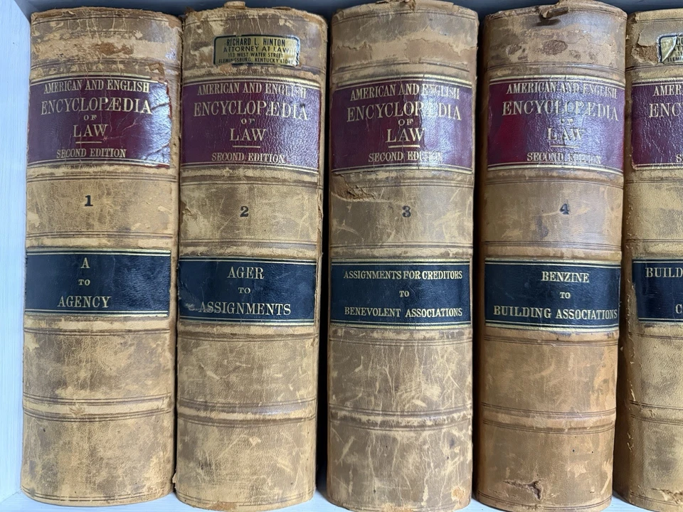 American & English Encyclopedia of Law 2nd Edition 1896-1905 Complete Set 1-32 - Image 2 of 4