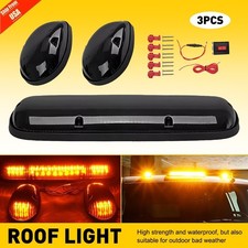 Smoked Amber Led Cab Roof Marker Running Lights For Chevy Gmc Sierra 2002-2007 Smoked Amber Led Cab Roof Marker Running Lights For Chevy Gmc Sierra 2002-2007
