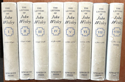 The Letters of John Wesley Complete Set 8 Vols Epworth Press (1960, HCDJ) VG