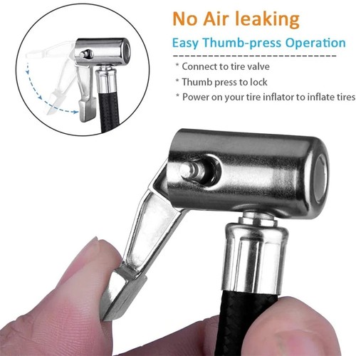 Car Tire Inflator Hose Inflatable Air Pump Extension Tube Adapter for Bike Moto; - Picture 5 of 16