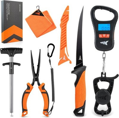 ToughTide Fishing Tool Kit Rechargeable Digital Fish Scale W/ Lip Grip & Tape