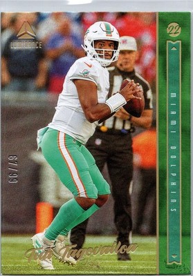 2022 Panini Luminance #60 Tua Tagovailoa Green #/99