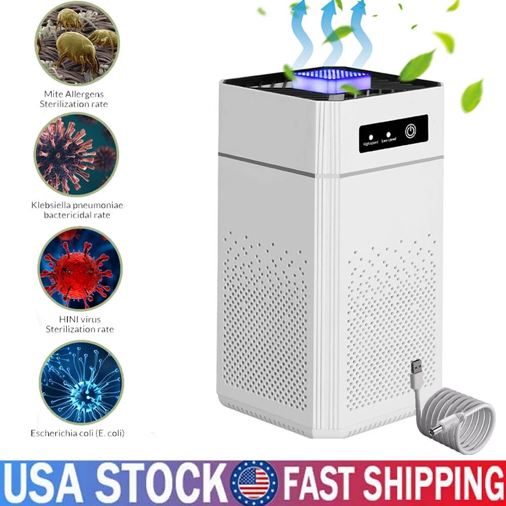 Air Purifier for Home Large Room True HEPA Washable Filter Allergies Odor Smoke