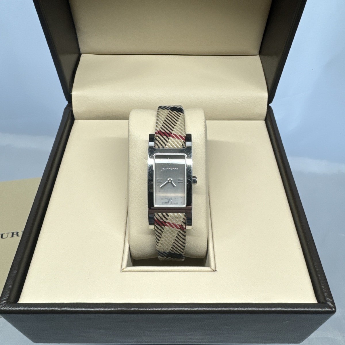 Burberry Women\'s Nova Check BU1583 Watch Stainless Steel Diamond New Battery Burberry Square Wristwatches for sale - eBay main image 2
