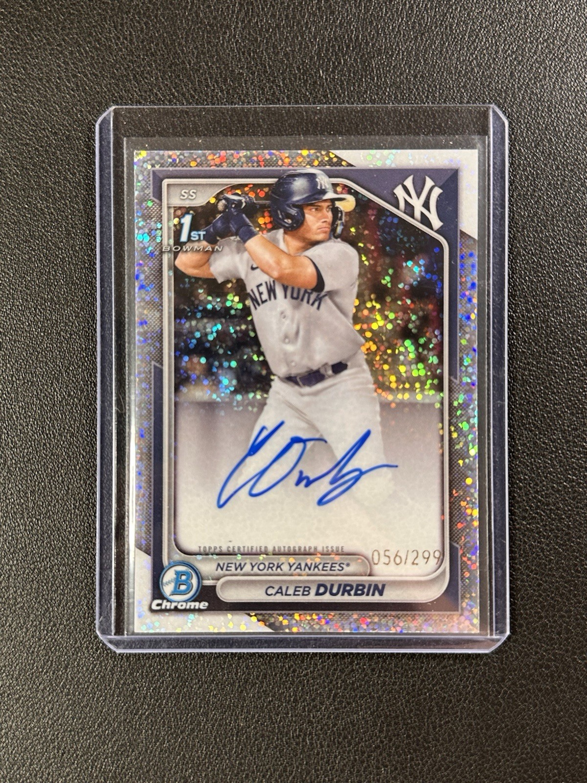 Caleb Durbin 2024 1st Bowman Chrome Prospect Auto Speckle Refractor /299 #CPACD