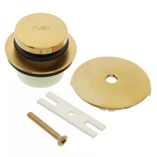 Matte Gold Tub Drain Toe Touch Kit