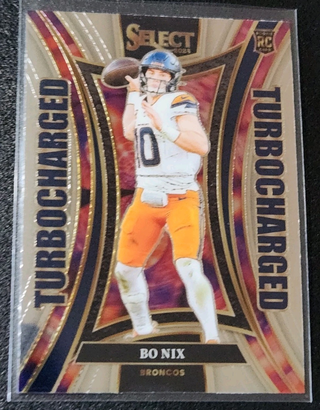 2024 Panini NFL Select #16 Bo Nix RC Turbocharged Insert Denver Broncos